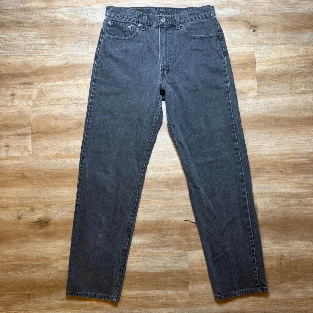 Vintage Levi's 550 Relaxed Fit Jeans Mens 33x32 Black Faded Tapered Made in USA